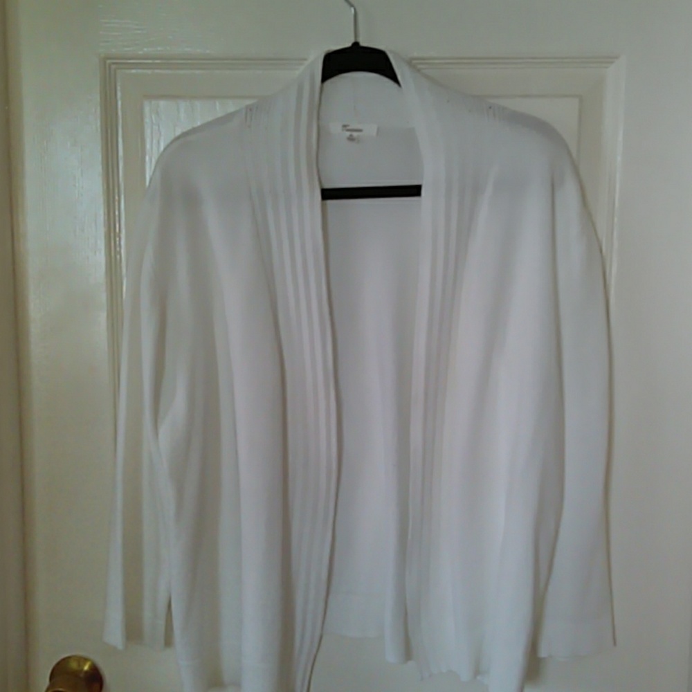 89th +Madison white open front cardigan
